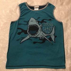 🚨$1 w/ Bundle $4+ Boys Shark PJ Tank Sz M(10-12)